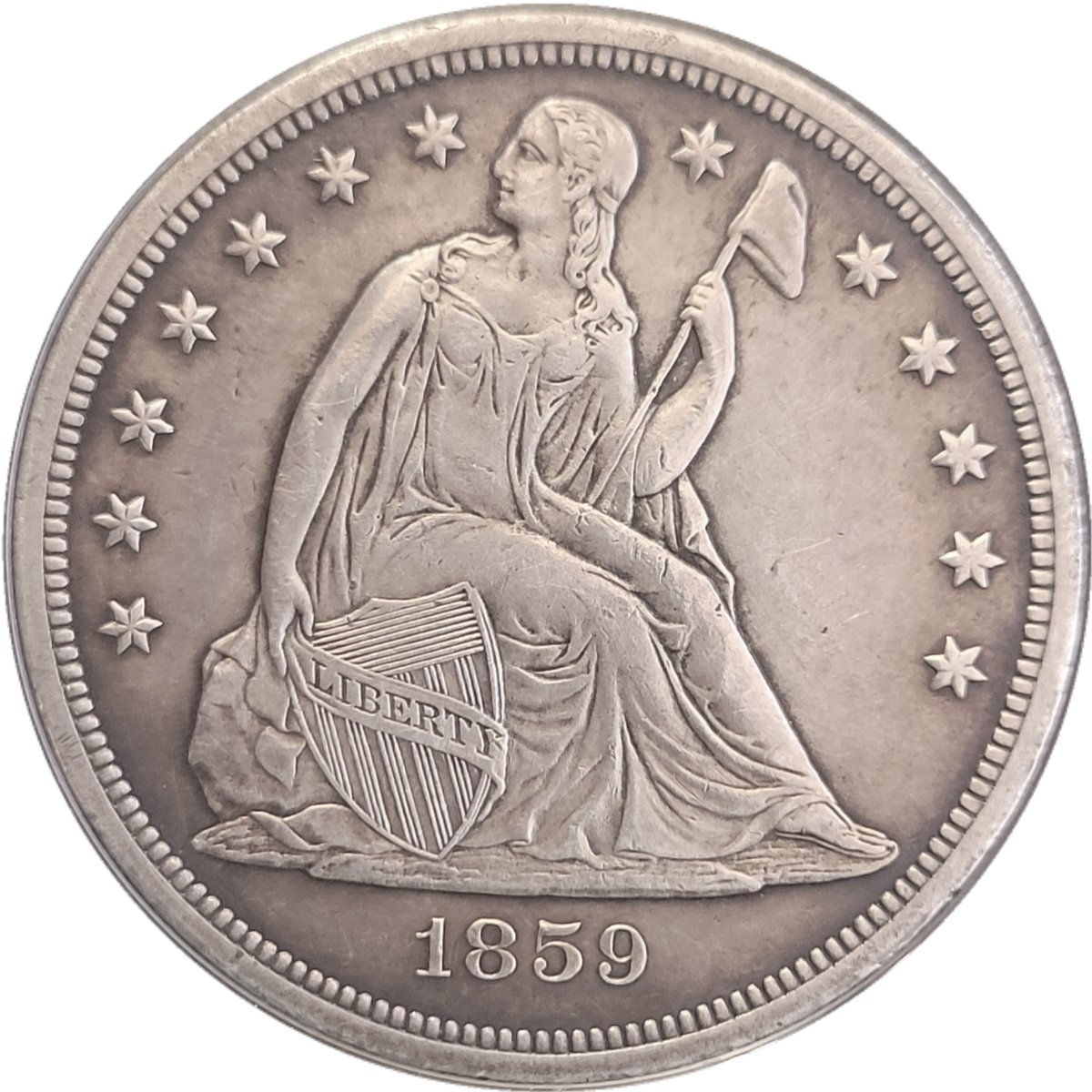 1859-S-$1-Liberty-Seated-Dollar---Osburn-Cushing-1